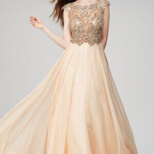 Jovani Formal Dress Style 22037 Black Size 4 NWT